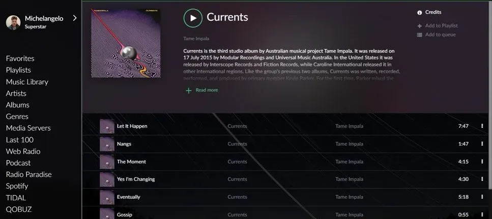 MyVolumio music player features